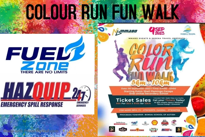 COLOUR FUN RUN Poster template