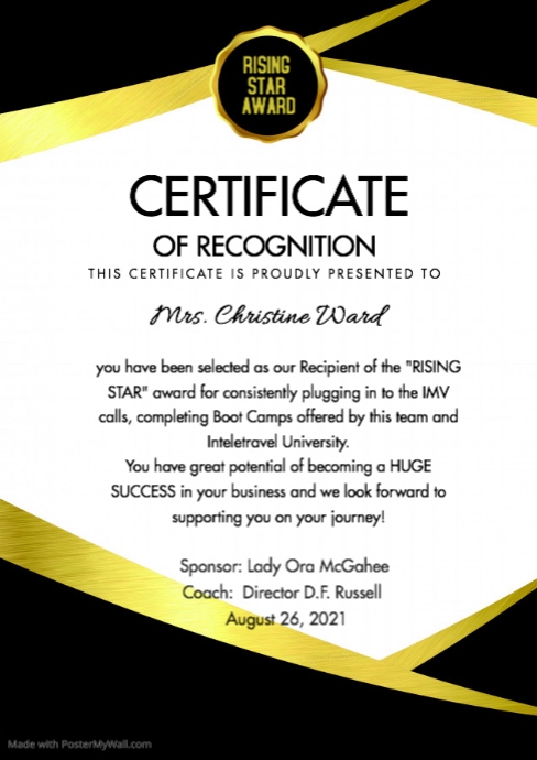 rising star award template | PosterMyWall