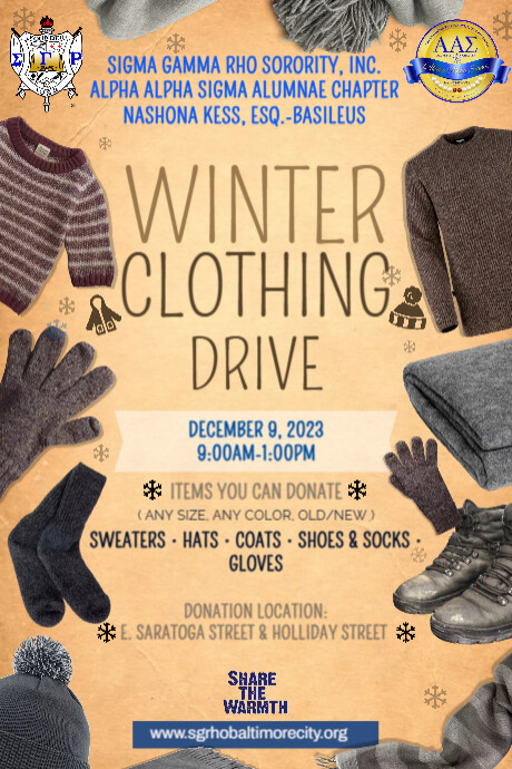 Winter Sweater Donation Template Poster