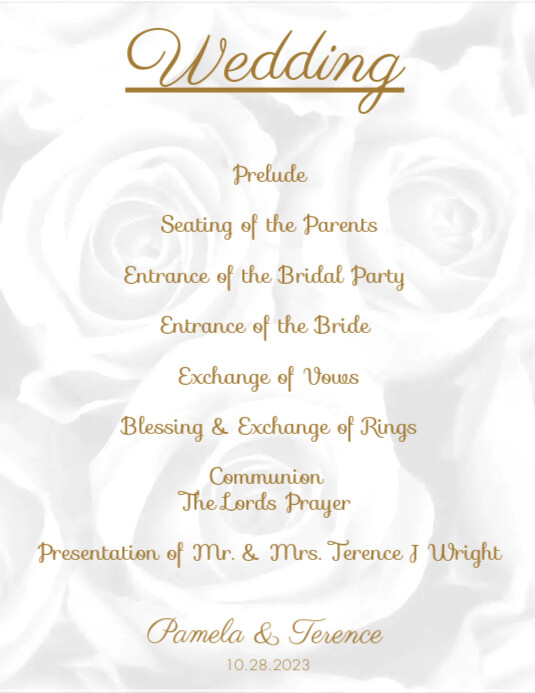 Copy of Free Wedding Timeline Template | PosterMyWall