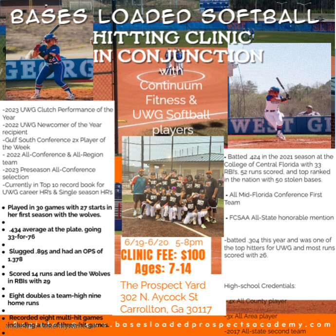 Softball Schedule Instagram Post Design template