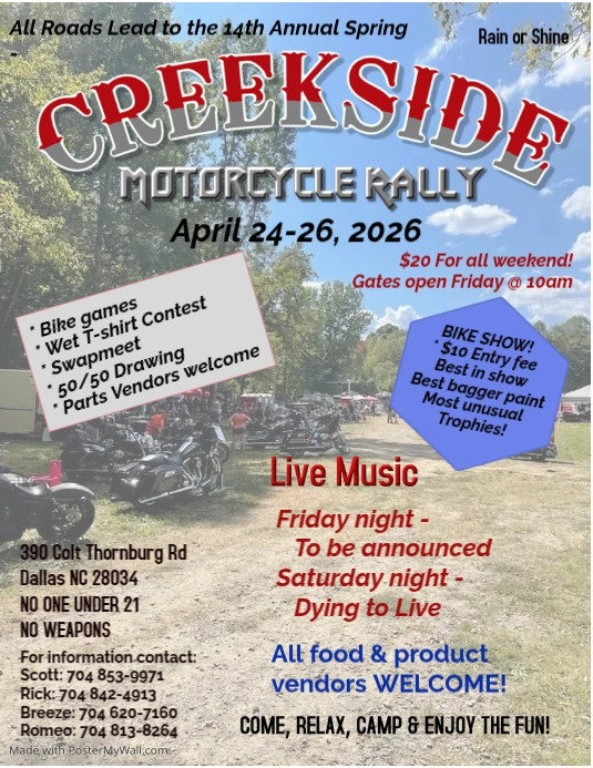 Copy of Copy of motorcycle run rally flyer template | PosterMyWall