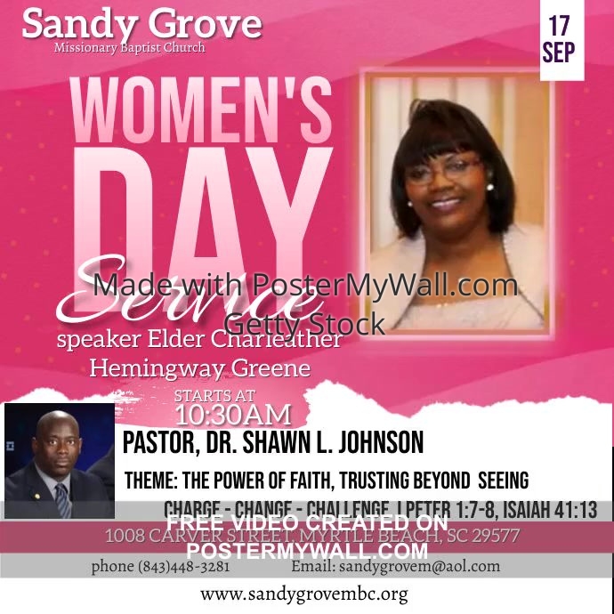 CHURCH women's day event service TEMPLATE | PosterMyWall