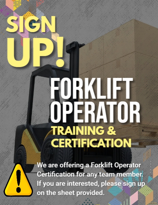 we're hiring forklift drivers flyer PosterMyWall