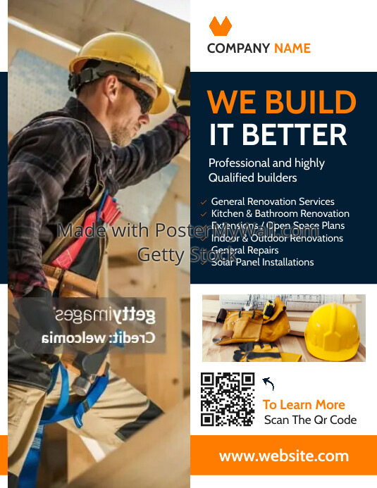 we build it better construction flyer