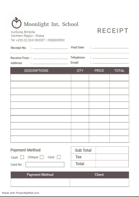 Receipt book template | PosterMyWall