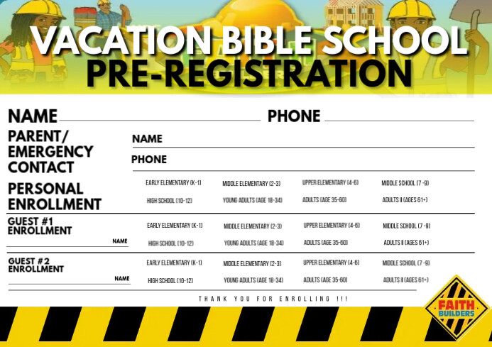 WMBC VBS Pre-Reg Form | PosterMyWall