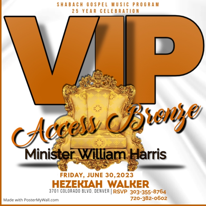 VIP Bronze | PosterMyWall