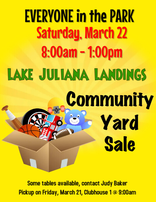community yard sale March PosterMyWall