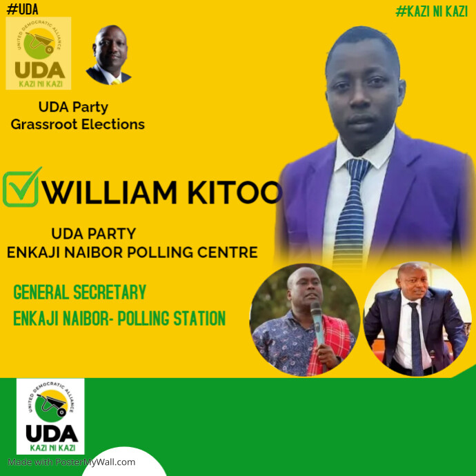 Uda Ruto campaign with ruto UDA Thanks Giving | PosterMyWall