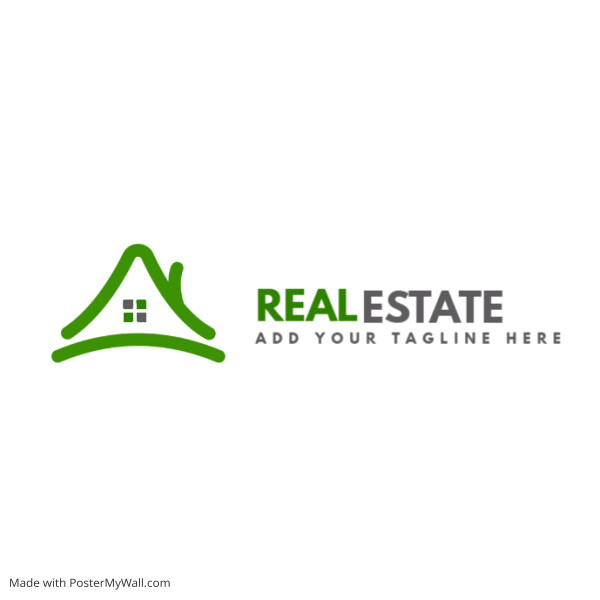 green and grey real estate icon house logo te