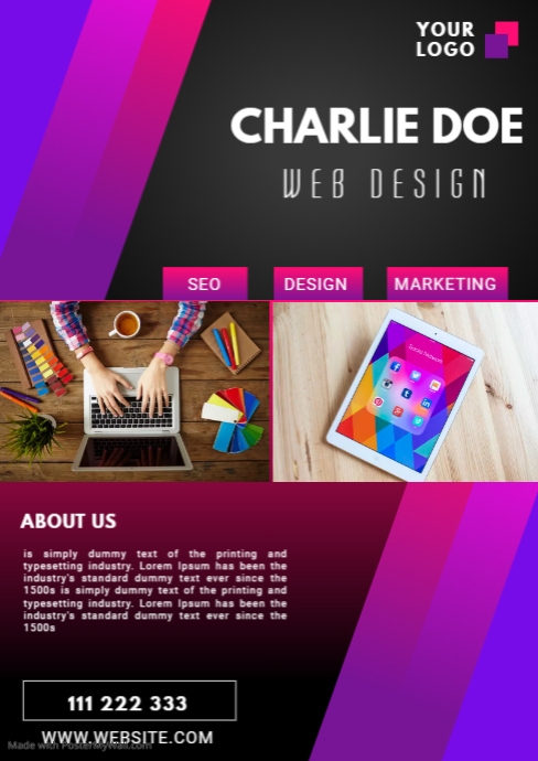 WEB DESIGN FLYER TEMPLATE | PosterMyWall