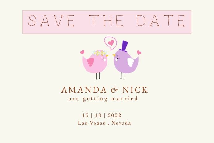 save the date wedding poster template