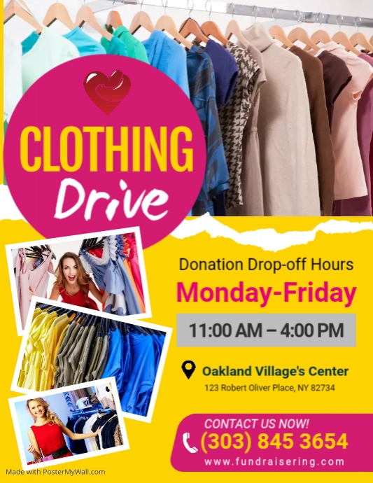 Clothing Drive Flyer PosterMyWall