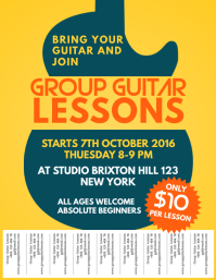 customizable design templates for guitar postermywall music lessons flyer