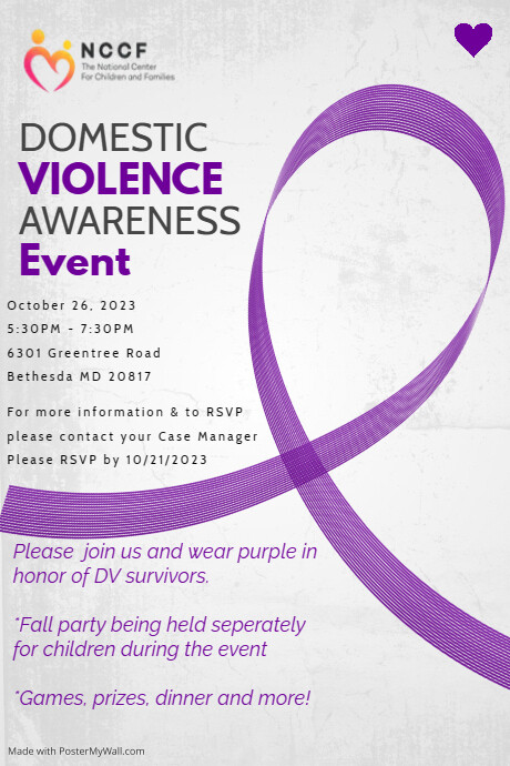Domestic Violence Awareness event flyer | PosterMyWall