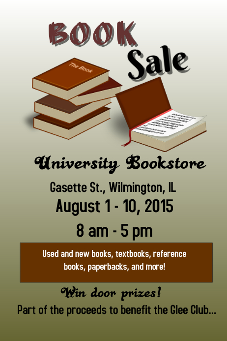 Book Sale Template Postermywall