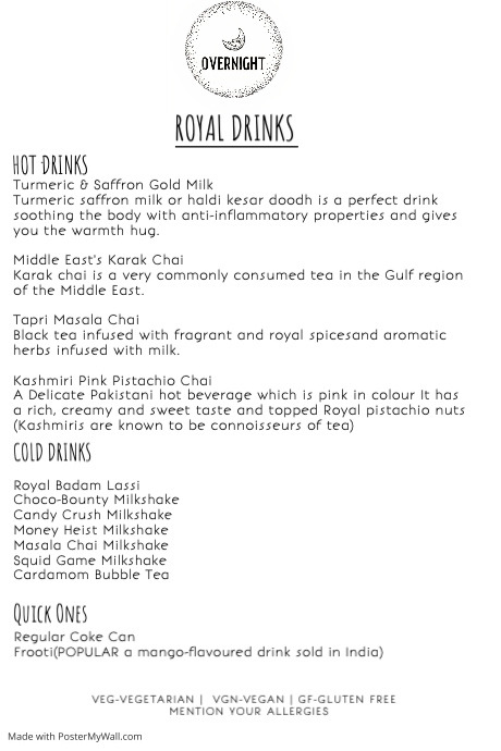 Copy of Simple printable black and white menu template | PosterMyWall