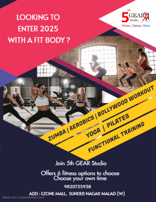 Fitness Gym Promotion Flyer Poster | PosterMyWall