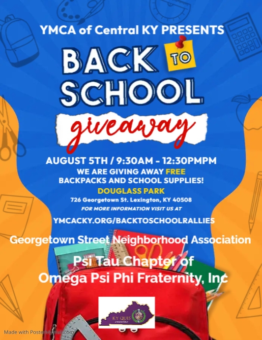 Back To School Supply Giveaway Flyer PosterMyWall