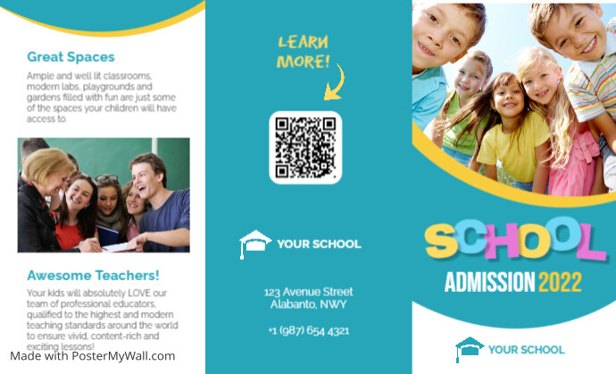 Modern School Admission Trifold Front
