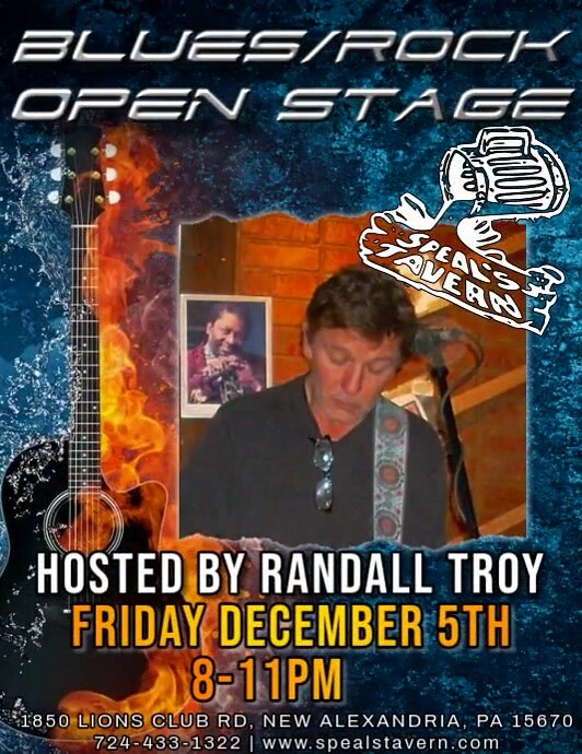 Randall Troy hosts Blues/Rock Open Stage