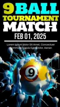 9Ball Tournament Match Historia de Instagram template