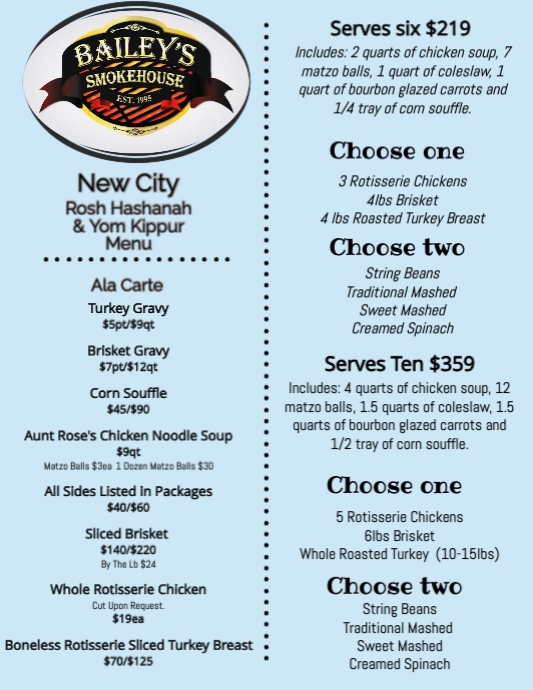 Menu Flyer (US Letter) template