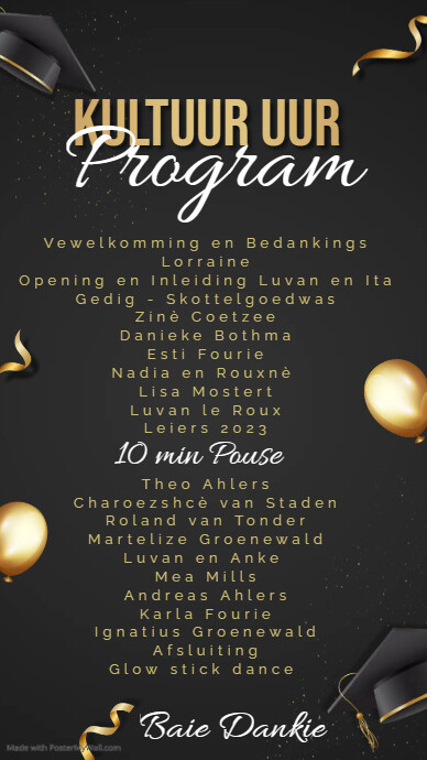 graduation program,event | PosterMyWall