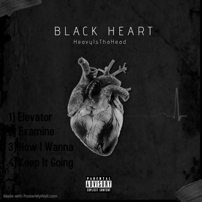 Copy of Black Heart Album Cover Template PosterMyWall
