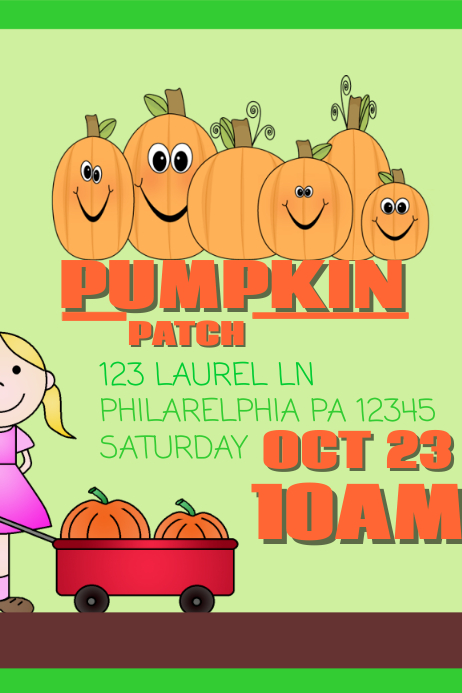 PUMPKIN PATCH Template PosterMyWall PUMPKIN PATCH Template PosterMyWall