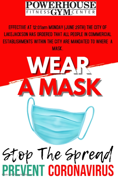 Copy of Wear a Mask Coronavirus Prevention Template | PosterMyWall