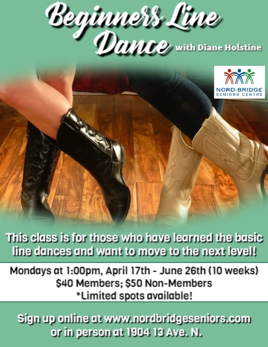 Beginners Line Dance Flyer (US Letter) template