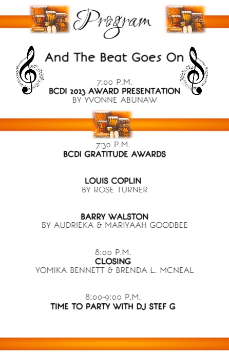 Program 2 table card template