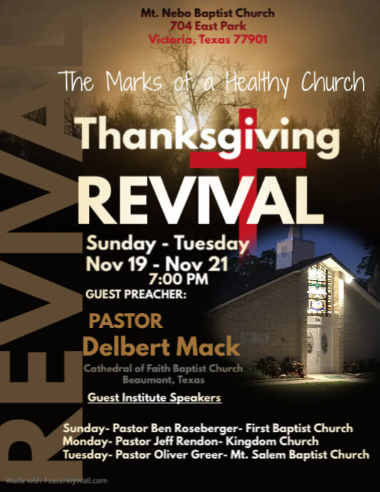 Tent Revival Flyer PosterMyWall