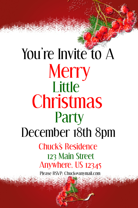 Holiday christmas invitations reindeer games zoom tree fun Christmas Party Invite Template | PosterMyWall