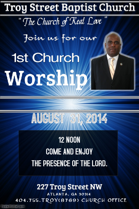 TSBCH-Our First Church Worship Invite | PosterMyWall