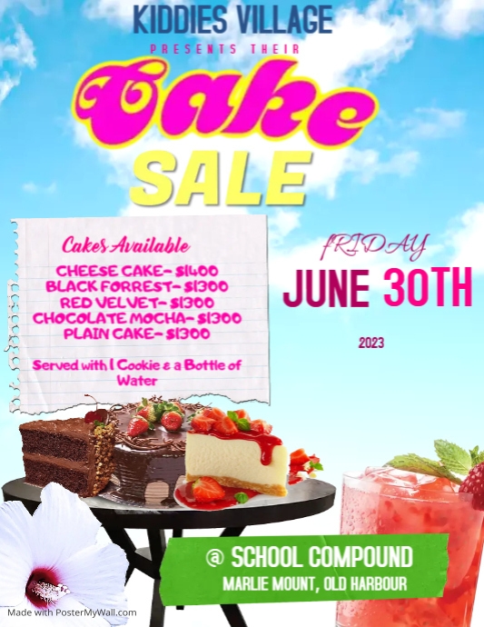 Cake Sale Flyer Template PosterMyWall