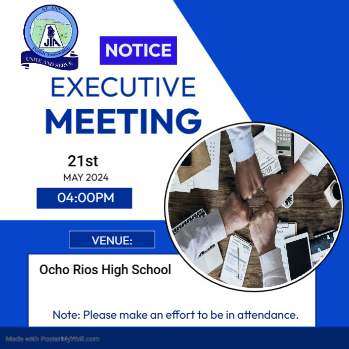 staff meeting poster template PosterMyWall