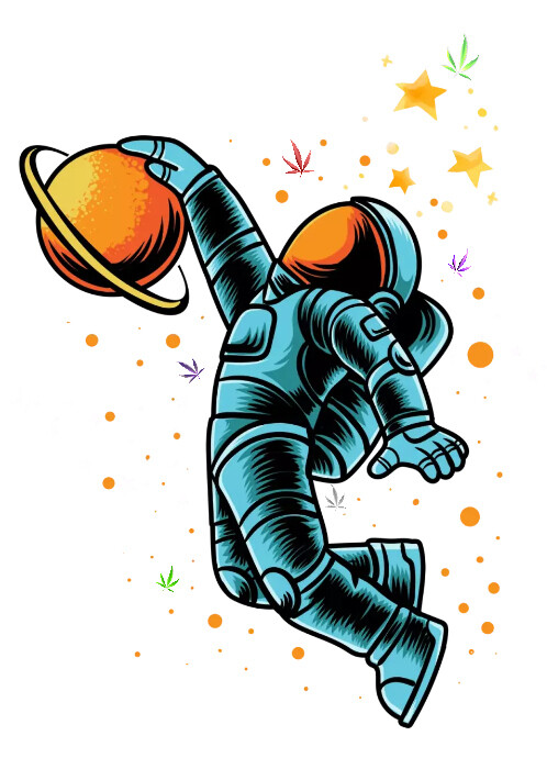 Spaceman tee Custom Size template