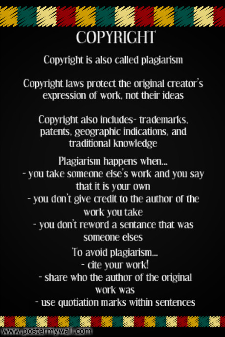 Jr. High Copyright Poster | PosterMyWall
