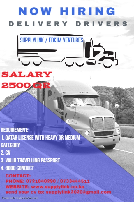Copy of CDL Driver Hiring Poster Team building | PosterMyWall