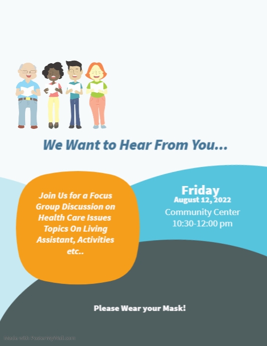 Focus Group Discussion Flyer PosterMyWall