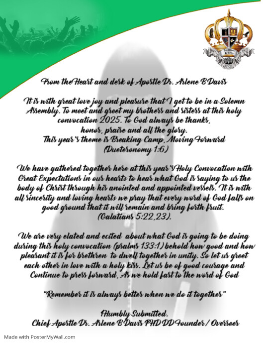 holy convocation PosterMyWall
