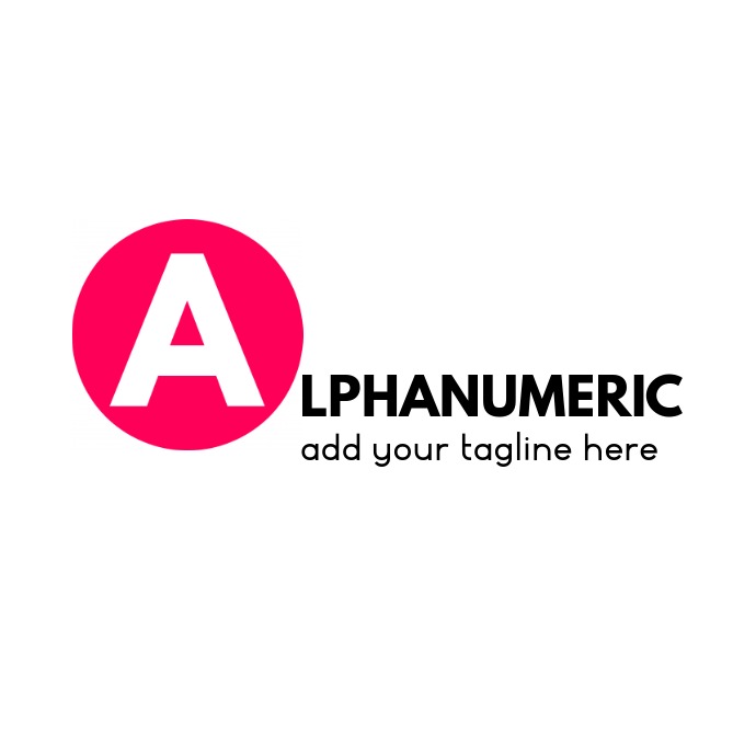 a Alphanumeric simple logo template