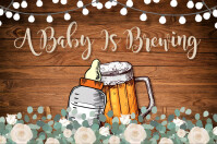 A Baby Is Brewing Poster template