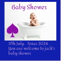A baby shower invites Instagram Post template