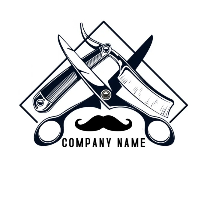 A barber shop logo Логотип template