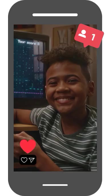 A boy viral TikTok video template