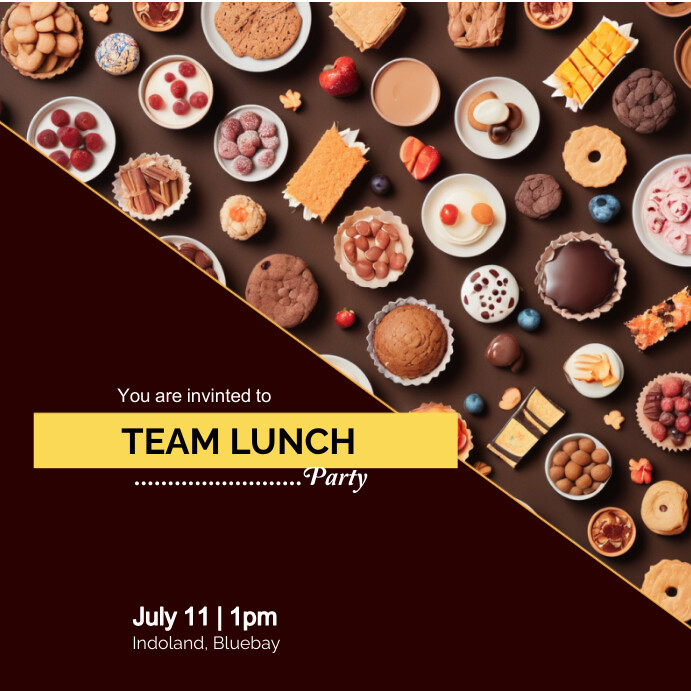 Copy of A brown team lunch Instagram post template | PosterMyWall